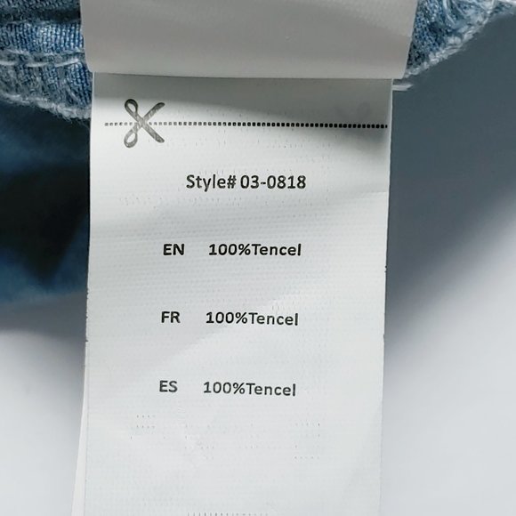 URBAN PLANET chambray crop button shirt - Picture 8 of 9